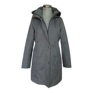 Kristen Blake Charcoal Detachable Hooded Trench Coat